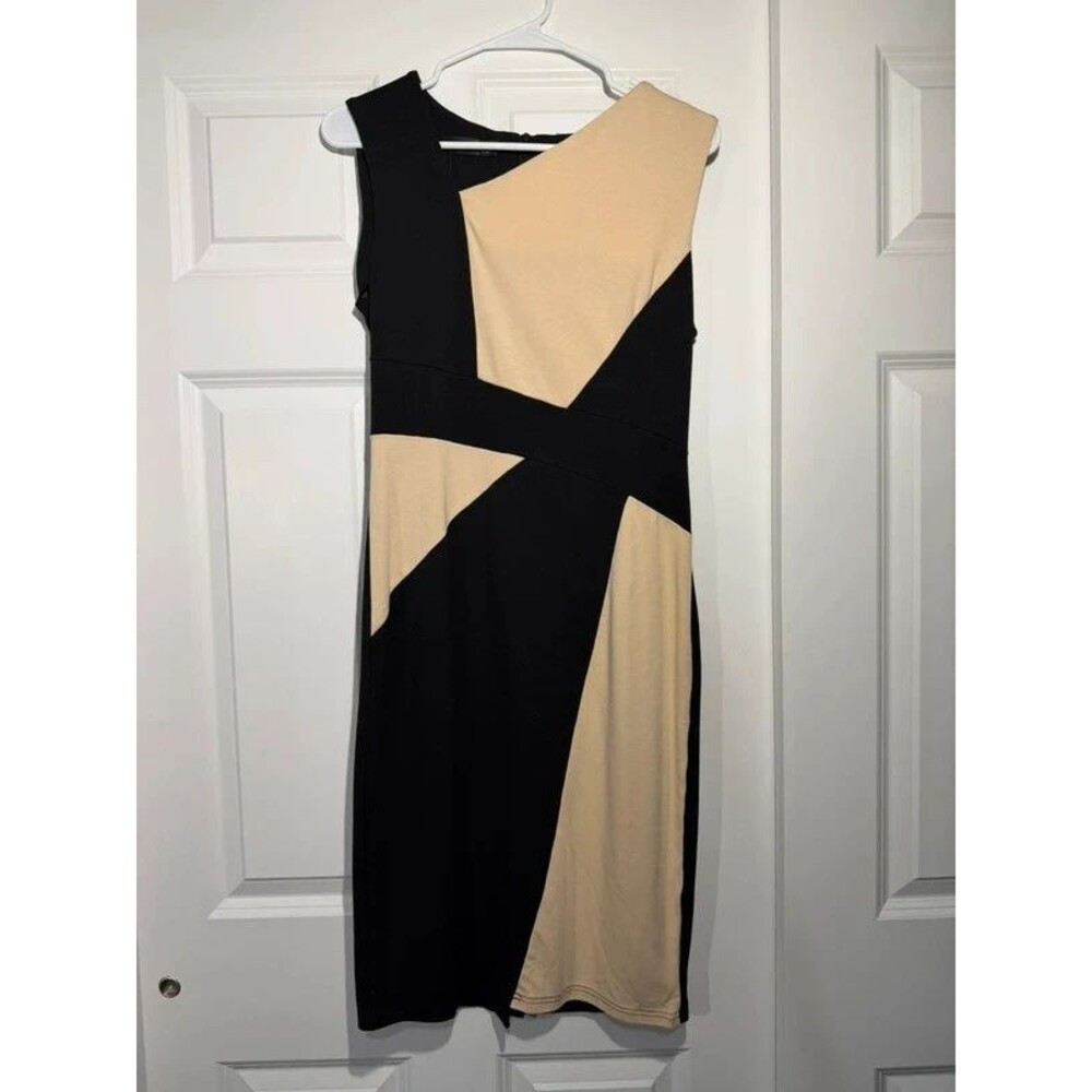 Homeyee Tan & Black Business Dress Size Large